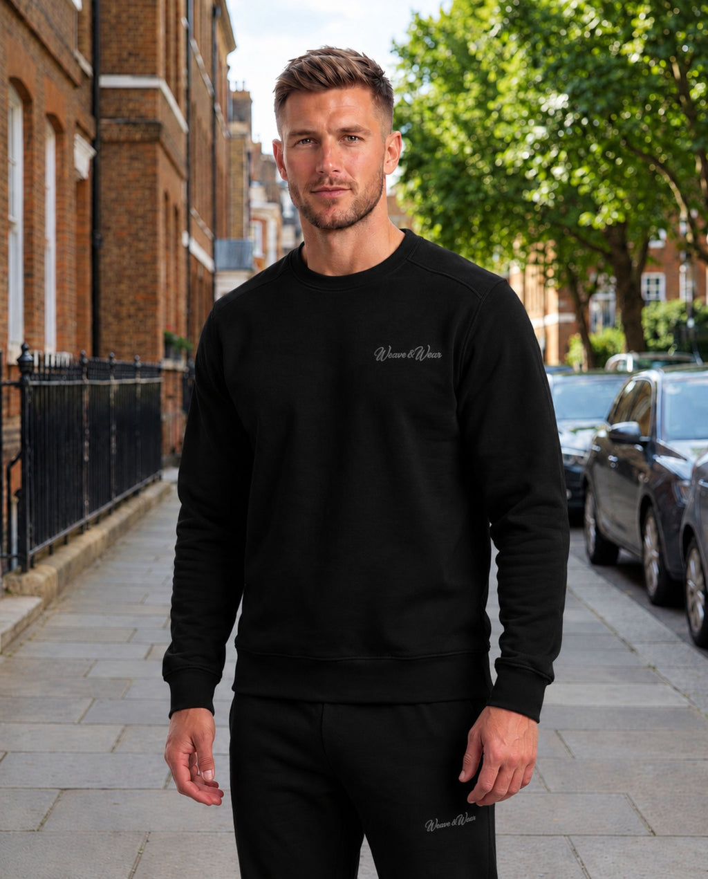 Crew Neck Sweatshirt Black