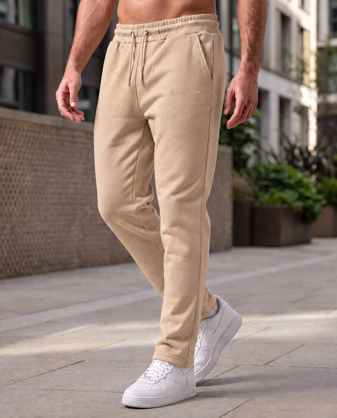 Beige Heavyweight Joggers