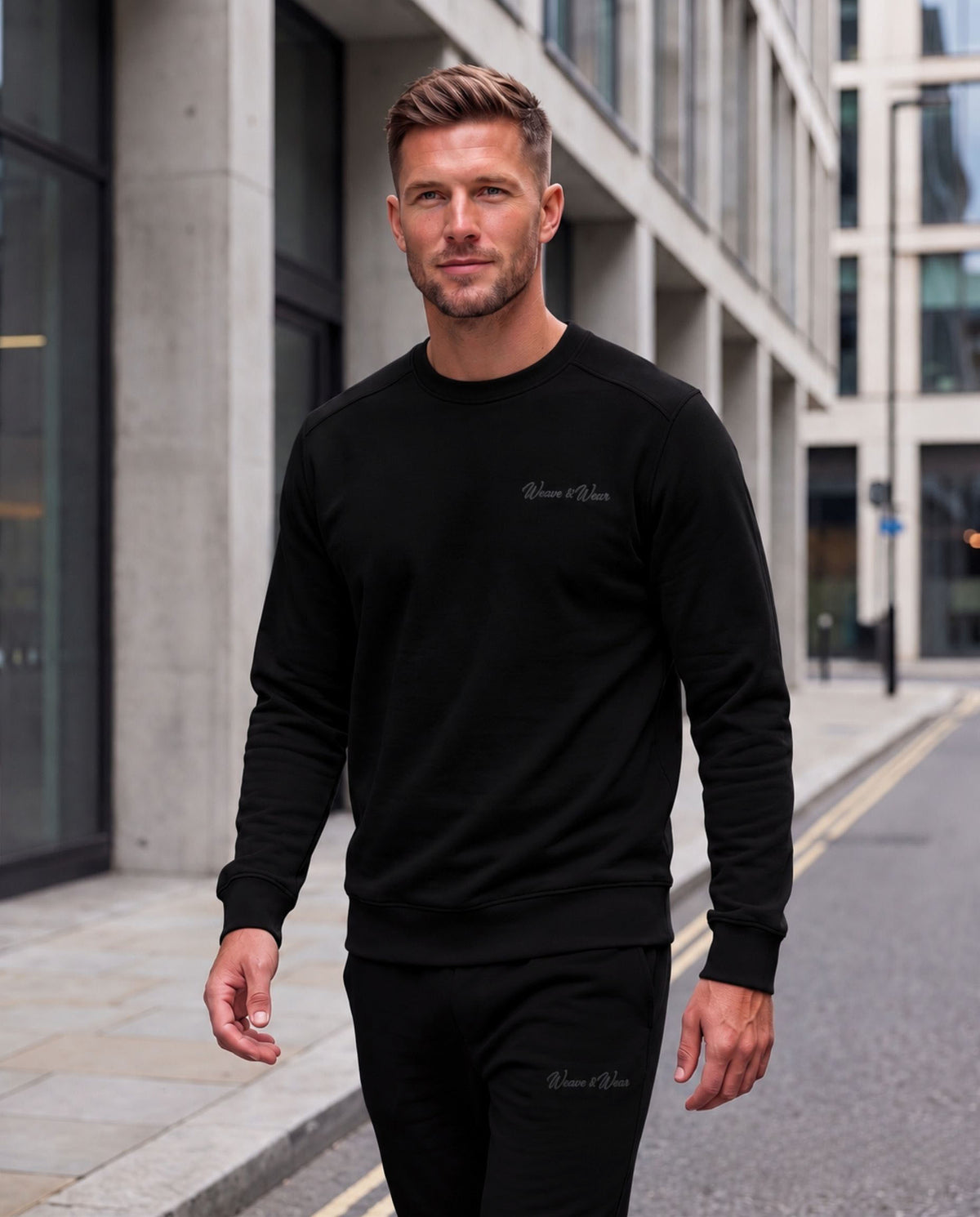 Crew Neck Sweatshirt Black