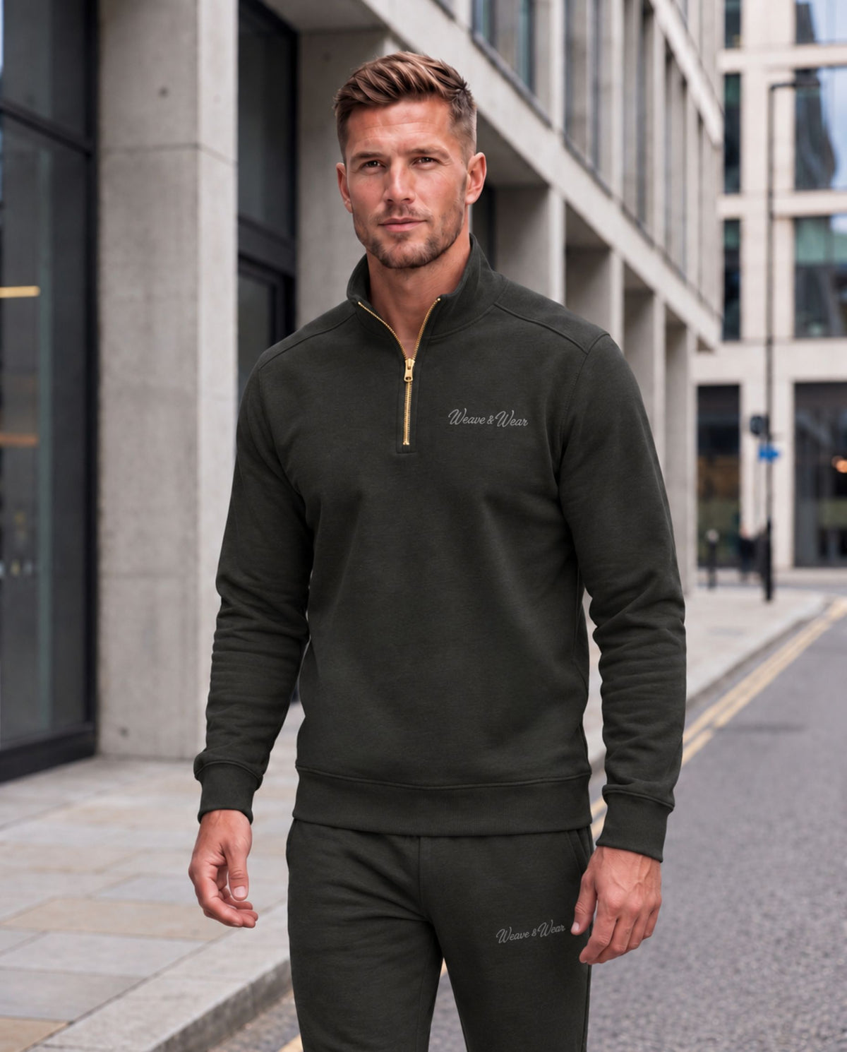 Charcoal Quater zipper