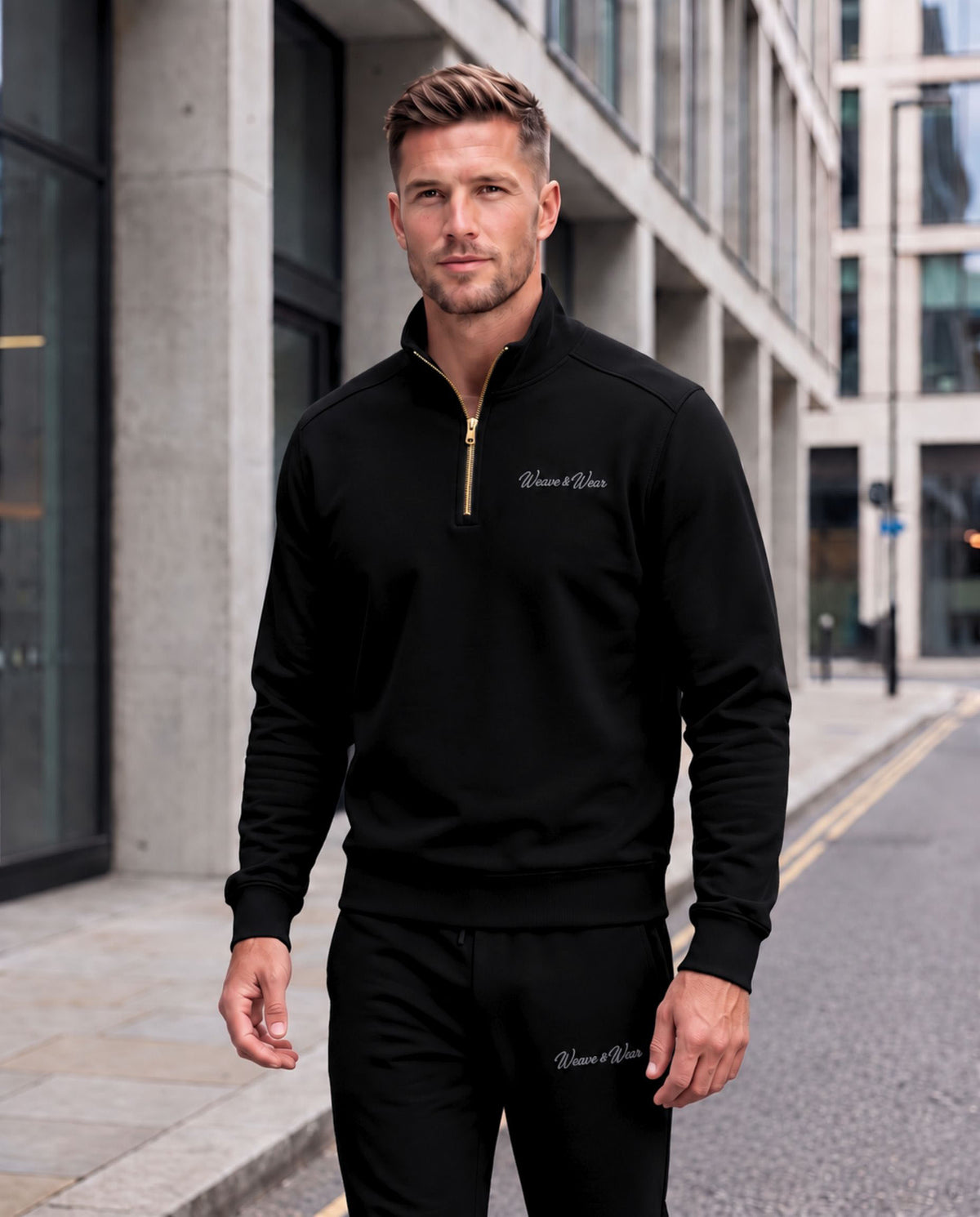 Black Quater zipper