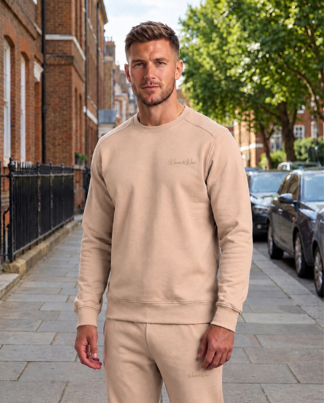 Crew Neck Sweatshirt Beige
