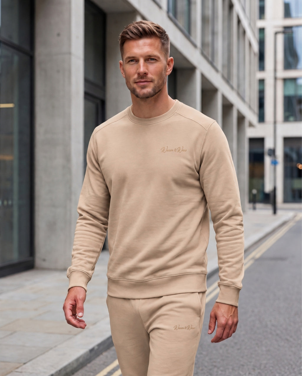 Crew Neck Sweatshirt Beige
